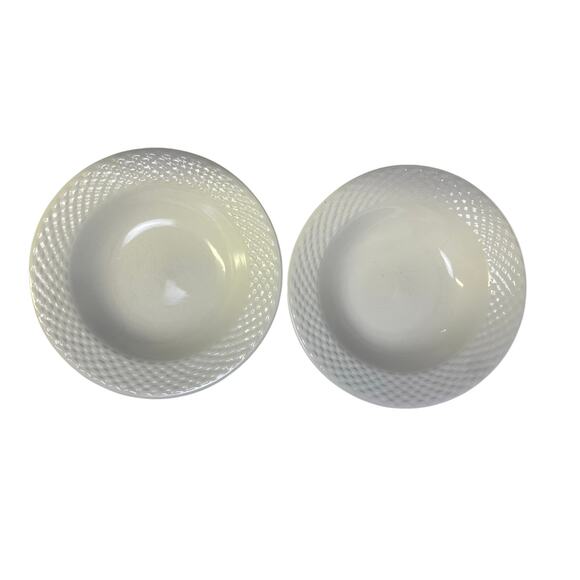 Basket Wreath Tabletops Unlimited Large Rim 10" Soup Bowls-Set of 2 - Picture 2 of 6